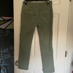 Olive green GAP girlfriend chino pants